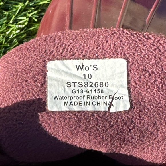 Sperry Women's Quilted Burgundy Women’s Boots Size 10 - Picture 7 of 8